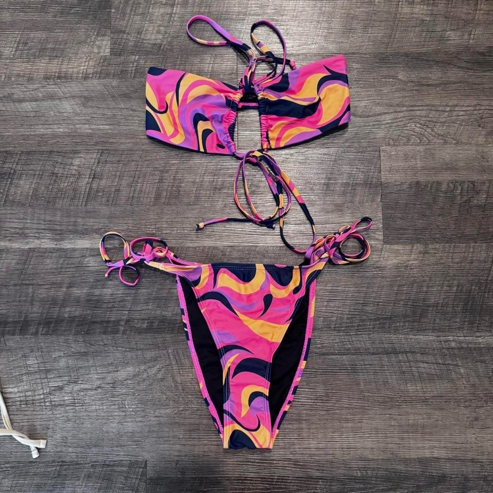 Nasty Gal Colorful Bikini Top